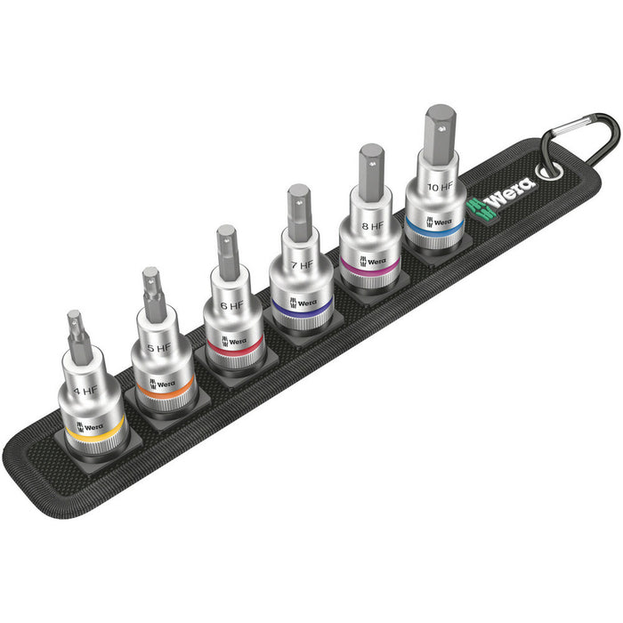 Wera Belt C 2 Zyklop In-Hex-Plus bit socket set with holding function, 1/2" drive, 6 pieces