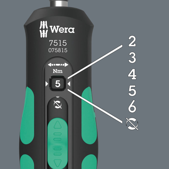 Wera 7515 Kraftform Safe-Torque Speed Torque screwdriver, 2-6 Nm