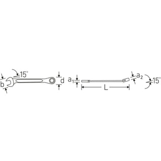 Stahlwille 41170909 17 Combination ratcheting Spanner , 9 mm