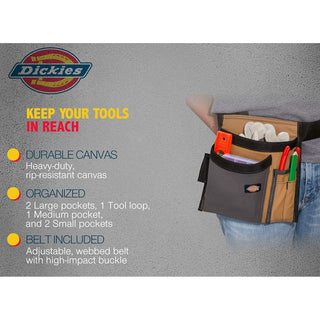 Dickies 57080 5-Pocket Single Side Tool Pouch / Work Apron
