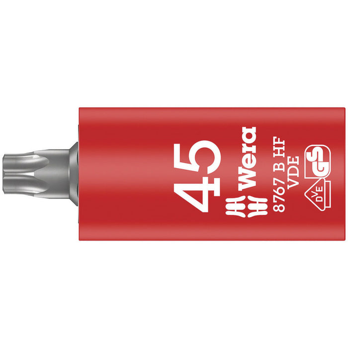 Wera 8767 B VDE HF TORX® Zyklop bit socket, insulated, with holding function, 3/8" drive, TX 30 x 55 mm