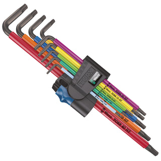 Wera 967/9 TX XL Multicolour HF 1 L-key set with holding function, long, 9 pieces