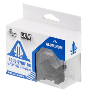 UTG AQR110 Accu-Sync 1" QR Picatinny Scope Rings, Low Profile