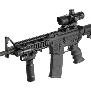 UTG MTU001T PRO AR15 Quad Rail Handguard, Drop-in, Carbine-length, Extended Top Rail