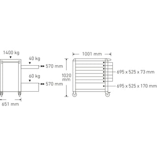Stahlwille 81200173 Tool Trolley