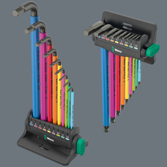 Wera 950/9 Hex-Plus Multicolour 3 L-key set, metric, BlackLaser