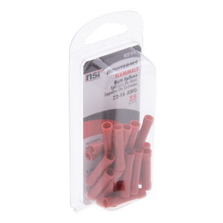 NSI B22-V-S 22-18 AWG Vinyl Butt Splice 25 Per Pack