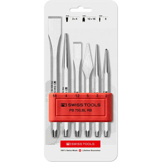 PB Swiss Tools PB 850.B CN Flat And Cross - Cut Chisel Set 6-pieces