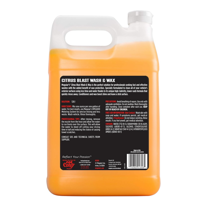 Meguiar's D11301 Citrus Blast Liquid Wash & Wax, 1 Gallon
