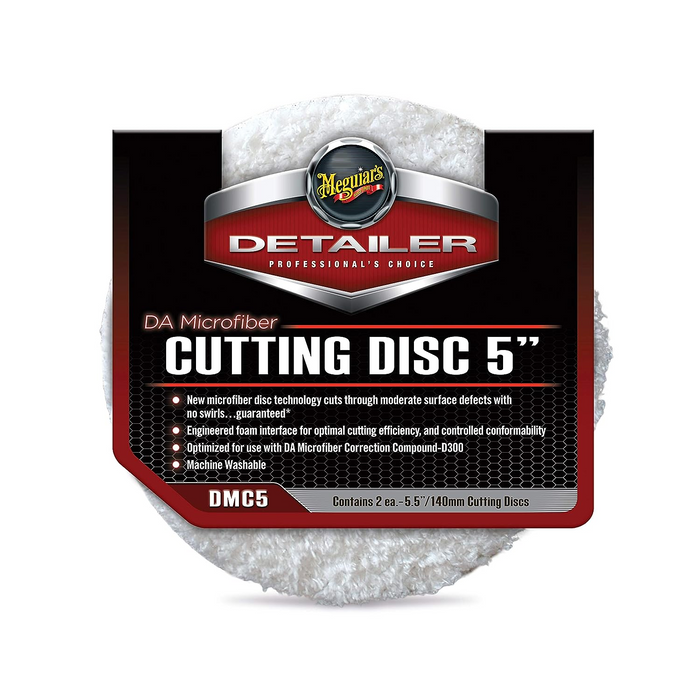Meguiar's DMC5 DA Microfiber Cutting Discs, 5", 2-Pack