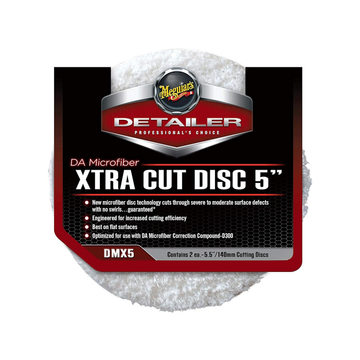 Meguiar's DMX5 DA Microfiber Xtra Cut Discs, 5", 2-Pack