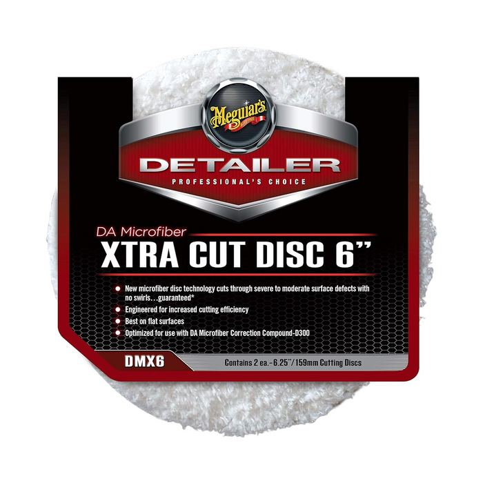 Meguiar's DMX6 DA Microfiber Xtra Cut Discs, 6", 2-Pack