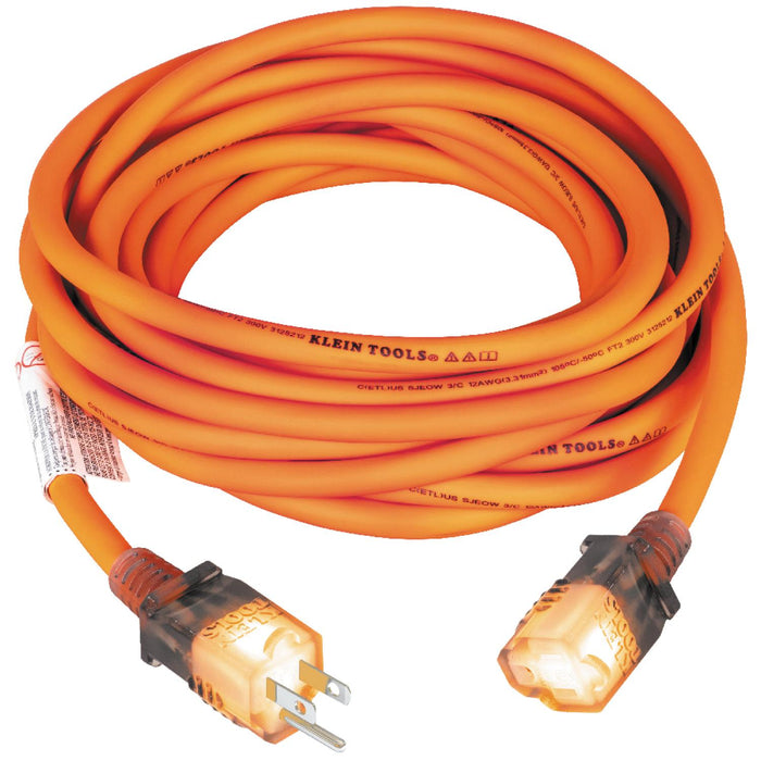 Klein Tools EXC2515 Glow End Extension Cord, 25-Foot