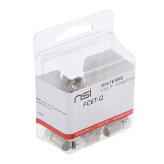 NSI FC6T-Q Twist On F Connector For Rg6/U Cable Pack Of 25