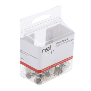 NSI FC6T Twist On F Connector For Rg6/U Cable Pack Of 25
