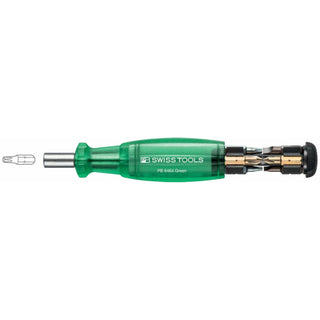 PB Swiss PB 6464.Green Bit Holding Screwdriver with Magazine, Slotted, Phillips, TORX®, 9 Pcs
