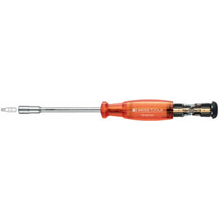 PB Swiss PB 6465.Red Bit Holding Screwdriver with Magazine, Slotted, Phillips, TORX®, 9 Pcs