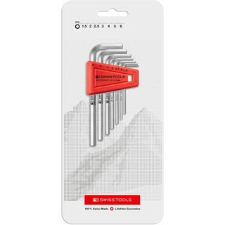 PB Swiss PB 210.H-6 CN Hex Key L- Wrench Sets for Hexagon Socket Screws, 7 Pcs
