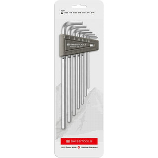 PB Swiss PB 214Z.H CN Hex Key L- Wrench Sets for Hexagon Socket Screws Long, 7 Pcs