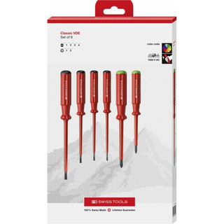 PB Swiss Tools PB 5543.CBB Classic VDE screwdriver set, fully insulated up to 1000 V AC/1500 V DC