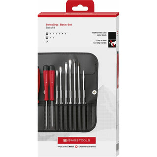PB Swiss PB 8215.CBB Swiss Grip Screwdriver Set for Slotted and Phillips Screws, 10 Pcs