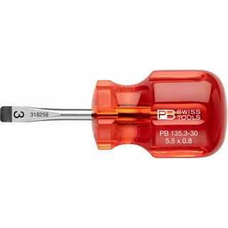 PB Swiss PB 135.3-30 Slotted Classic Stubby screwdrivers, 5.5mm x 0.8mm