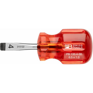 PB Swiss PB 135.4-30 Slotted Classic Stubby screwdrivers, 6.5mm x 1.0mm