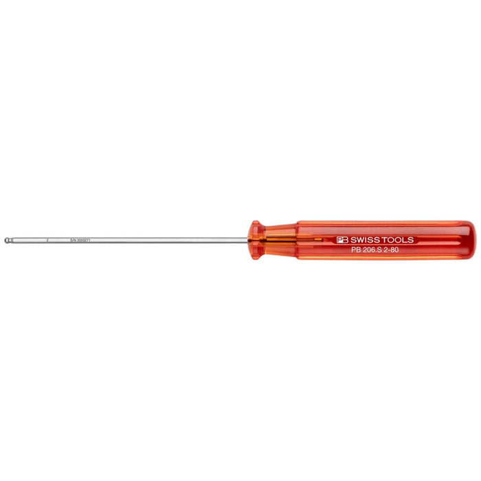 PB Swiss Tools PB 206.S 2-80 Classic screwdrivers, with ball point, Hex 2 mm