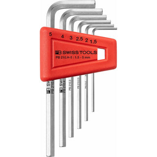 PB Swiss PB 210.H-5 Key L-wrenches, set in a practical plastic holder