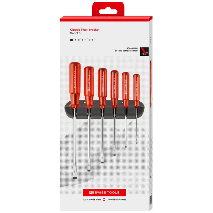 PB Swiss Tools PB 240 Classic screwdrivers set with wall mount