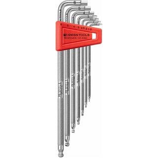 PB Swiss Tools PB 3212.LH-6 Ball Point Hex Key Set, Knurled, L, 7pcs
