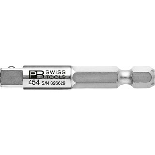 PB Swiss Tools PB 454 Adaptor For Sockets, 1/4" Hex To 1/4" Square