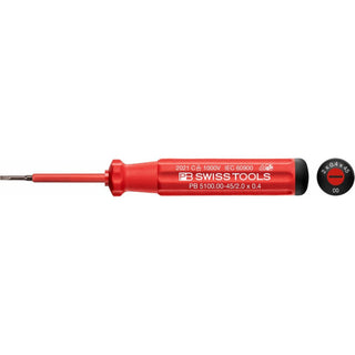 PB Swiss Tools PB 5100.00-45/2 Classic VDE Screwdriver, Slotted, Size 00