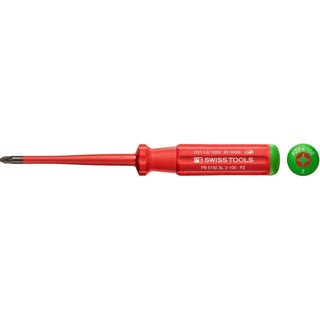 PB Swiss Tools PB 5192.SL 2-100 Classic VDE Insulated Screwdriver PZ2 Slim