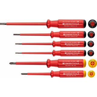 PB Swiss Tools PB 5542 Classic VDE Insulated Screwdriver Set, Slim, 6pcs