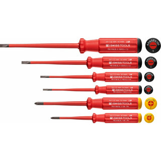 PB Swiss Tools PB 5542.SL Classic VDE Insulated Screwdriver Set, Slim, 6 Pcs