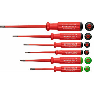 PB Swiss Tools PB 5543.SL Classic VDE Insulated Screwdriver Set, Slim, 6 Pcs