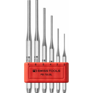 PB Swiss Tools PB 750.BL Parallel Pin Punch Set Octagonal Shaft 6-Piece 2-7 mm