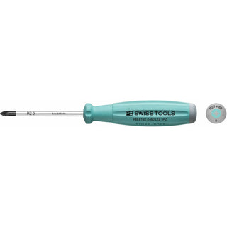 PB Swiss Tools PB 8192.0-60 LG Pozidriv SwissGrip Screwdrivers, PZ0 x 60mm
