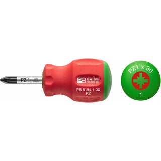 PB Swiss Tools PB 8194.1-30 Swiss Grip Stubby Screwdrivers 1 mm