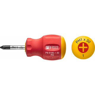 PB Swiss Tools PB 8195.1-30 Swiss Grip Stubby Screwdrivers 1 mm