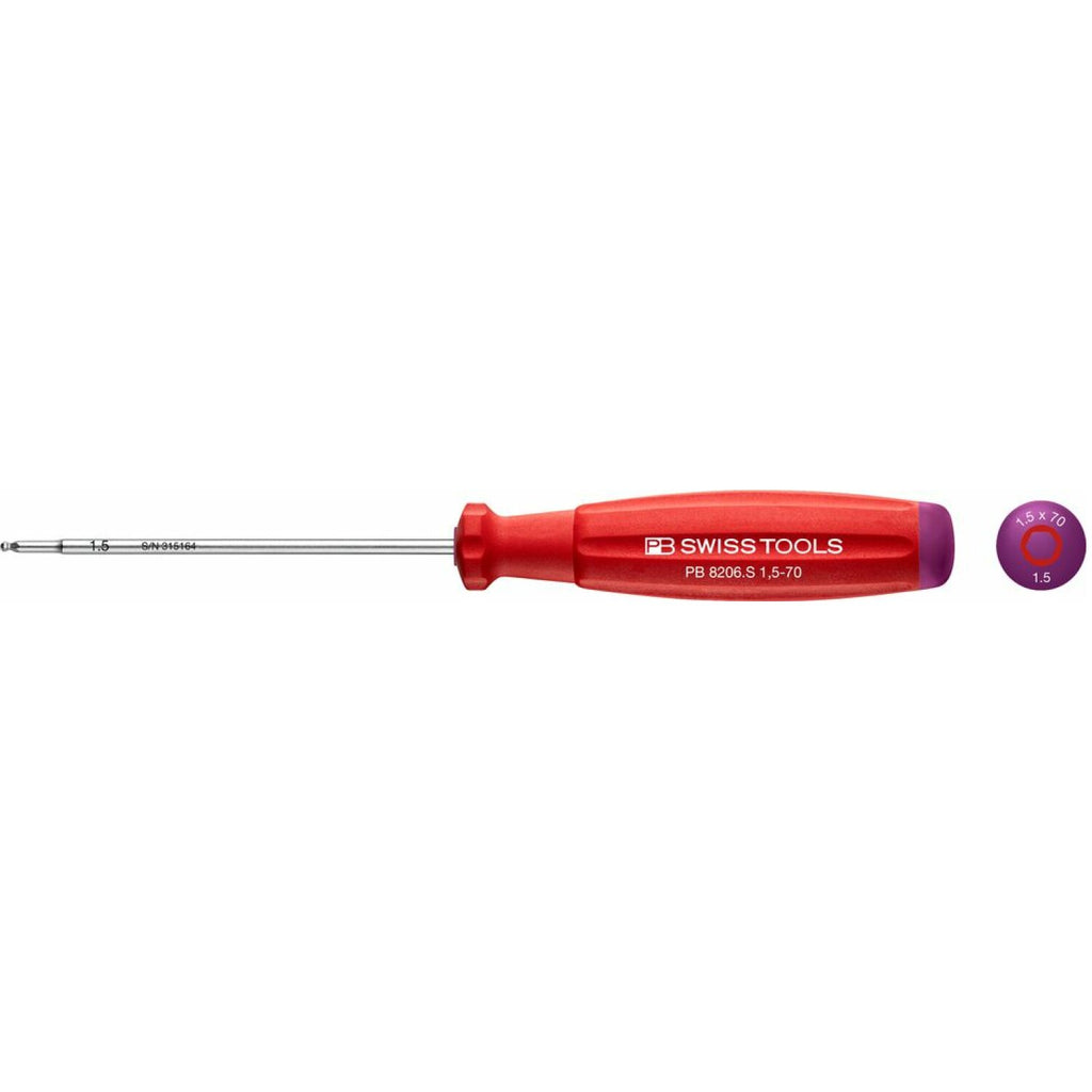 PB Swiss PB 8206.S1,5-70 Screwdrivers for Hexagon Socket Screws, Ballp ...