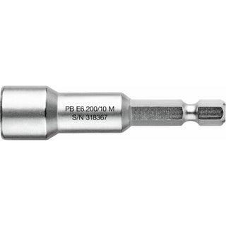 PB Swiss Tools PB E6.200/10 M Socket Wrench Bit, Design E 6.3 (1/4”), with Magnet