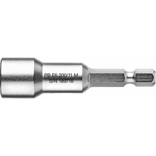 PB Swiss Tools PB E6.200/11 M Socket Wrench Bit, Design E 6.3 (1/4”), with Magnet