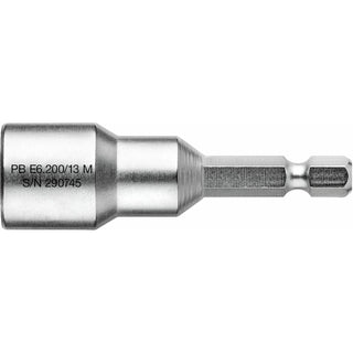 PB Swiss Tools PB E6.200/13 M Socket Wrench Bit, Design E 6.3 (1/4”), with Magnet
