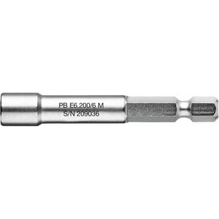 PB Swiss Tools PB E6.200/6 M Socket Wrench Bit, Design E 6.3 (1/4”), with Magnet