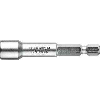 PB Swiss Tools PB E6.200/8 M Socket Wrench Bit, Design E 6.3 (1/4”), with Magnet