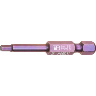 PB Swiss Tools PB E6.210/3 PrecisionBit for Hex Screws, Hex, 3 mm, 50mm