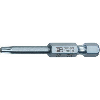PB Swiss Tools PB E6.400/15-50 PrecisionBit, Design E6 1/4" Bits, TORX® - T15