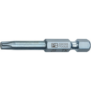 PB Swiss Tools PB E6.400/25-50 PrecisionBit, Design E6 1/4" Bits, TORX® - T25